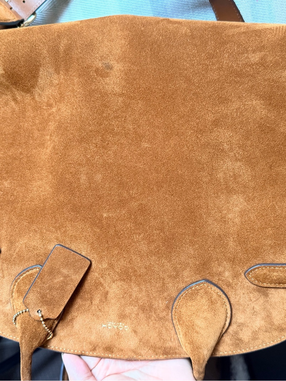 Coach empire carryall 40 Suede with Leather Tag (Fall bag πππ)! - Picture 5 of 12